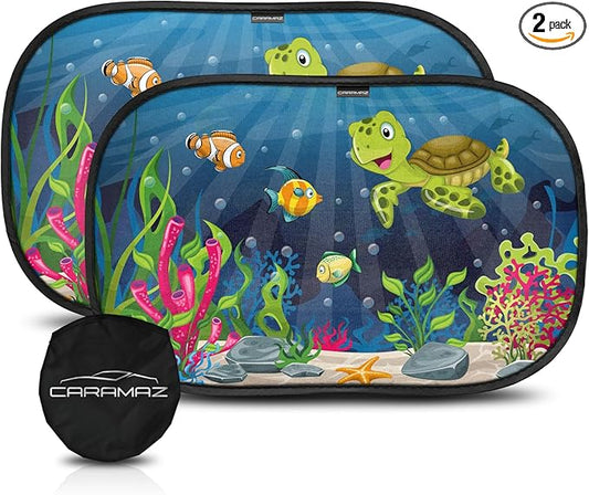 CARAMAZ Car Window Shade for Baby with Certified UV-Protection 2 Pack - 20"x12"