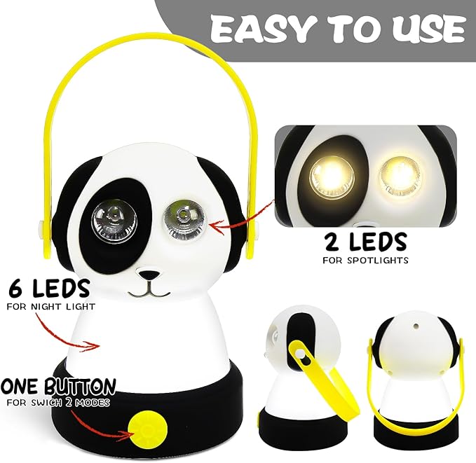 Outdoor Kids Camping Lanterns, Battery Powered Night Light for Kids, Lightweight LED Equipment, Toys Girls Boy Birthday Christmas Gift Ages 6 7 8 9 10 11 12+(Dog Style, Battery NOT Included)