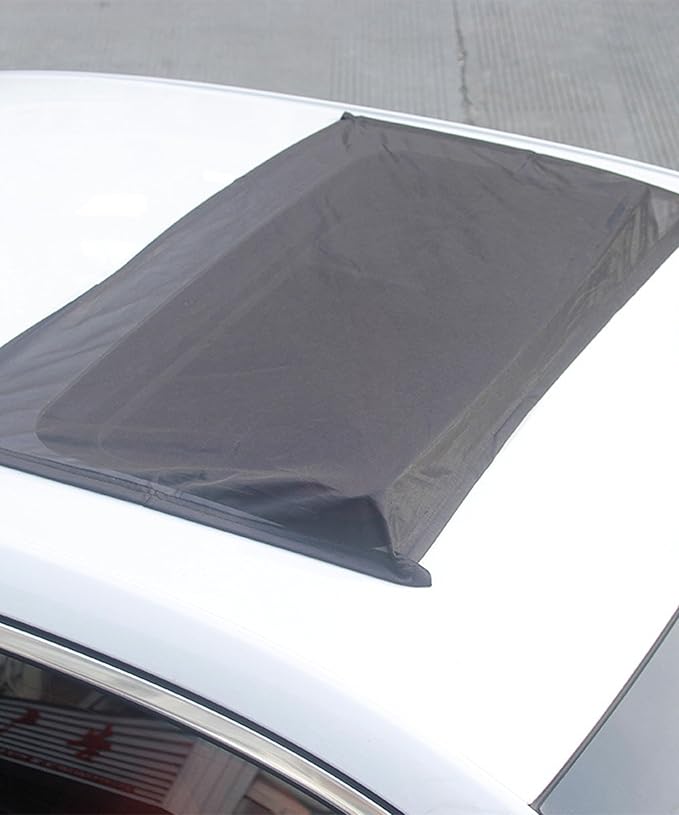 Car Sun Shade Sunroof Car Window Shade Screen Magnetic Screen Net Moon Roof Mesh Block Harmful UV Rays Glare Cover for Overnight Camping