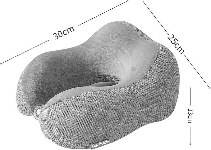 Travel Pillow - Neck Pillow for Traveling, Memory Foam Portable Support Pillow,Comfortable and Lightweight Quick Pack for Camping,Sleeping Rest Cushio (Gray)
