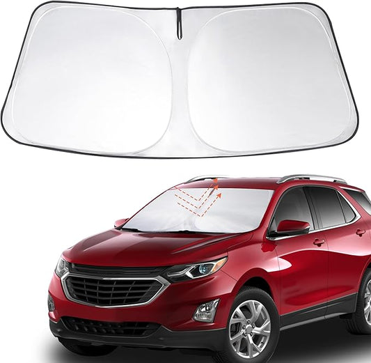 Windshield Sun Shade Custom Fit 2018-2022 2023 2024 2025 2026 Chevrolet Equinox Accessories Foldable Sunshade Sun Blocker Front Window Shades Covers Keep Car Cooler