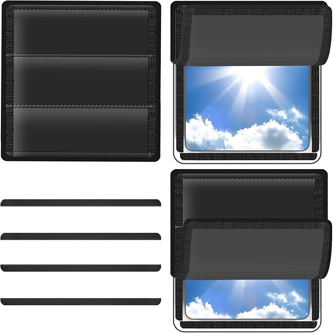 RV Door Window Shade Cover 25" (L) x 16" (W), Foldable Hook&Loop Design, RV Blackout Window Cover with UV Protection, Waterproof Fabric, Reflective (1 Pack (16 ¼"L x 16 ¼"W))