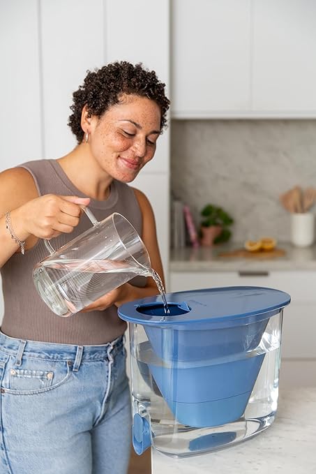 LifeStraw Home High-Capacity Water Filter Dispenser, 35-Cup, Stormy Blue, BPA-Free Designed for Everyday Protects Against Bacteria, parasites, microplastics, PFAS, Lead, and Improves Taste