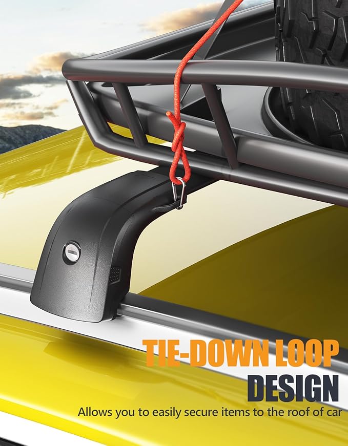 KINGGERI 300lbs Roof Rack Cross Bars Compatible with Volvo XC40 XC-40 2018-2026, Lockable Heavy Duty Aluminum Roof Rails Crossbars Cargo Bars Canoe Snowboard Rooftop Black Carrier Luggage