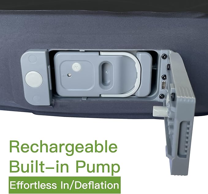 Upgraded Hybrid Foam & Air SUV Mattress with Rechargeable Built-in Pump, Quick Inflation & Deflation, 4" Ultra-Thick, Comfortable Mattress for Car Camping & Road Trips, Perfect for Mid & Large SUVs