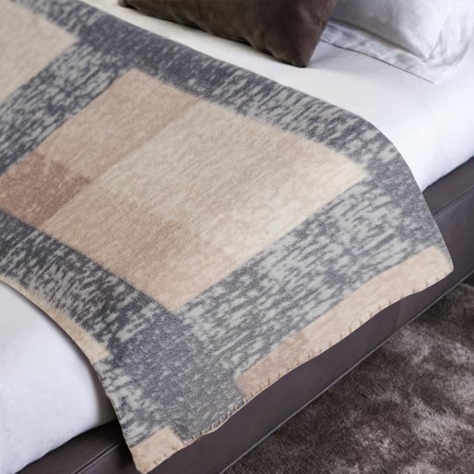 ZYFZCYBL Fleece Throw Blanket Blankets Bulk 6 Pack Soft Lightweight for Cozy Polar Fleece 50 x 60 Solid Pet-Friendly Colorful Bed Sofa Couch Fleece Fabric Travel Wedding Gift（Brown and Grey）