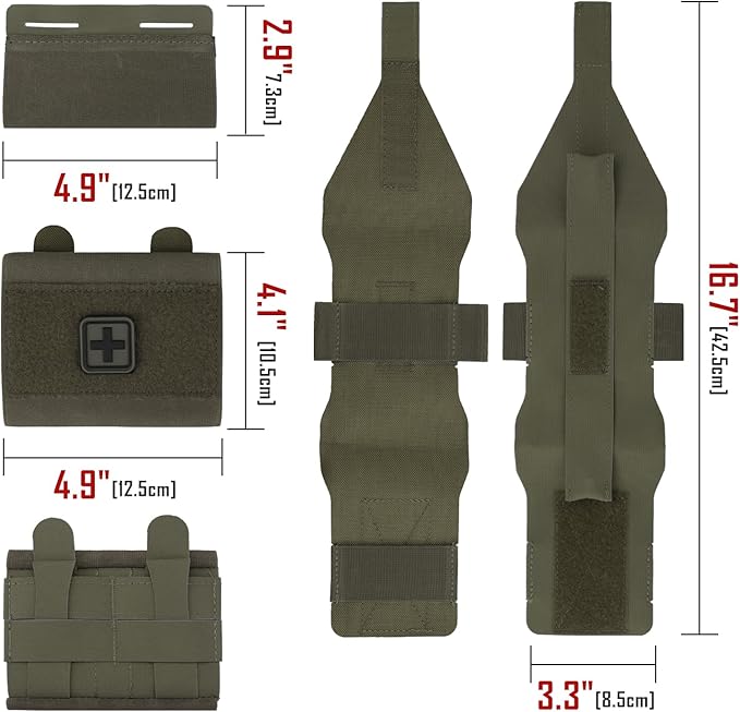 LIVANS Molle IFAK Micro Trauma Pouch, Tactical First Aid Belt IFAK Bag Medical EMT Emergency Survival Med Pouch Small EDC Portable Pack with Tourniquet Hammock for Duty Belt Vest Hunting