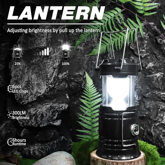 4PCS Portable Solar Rechargeable LED Camping Light,with USB Charging Port,Suitable for Hiking,Night Fishing,Emergency Use