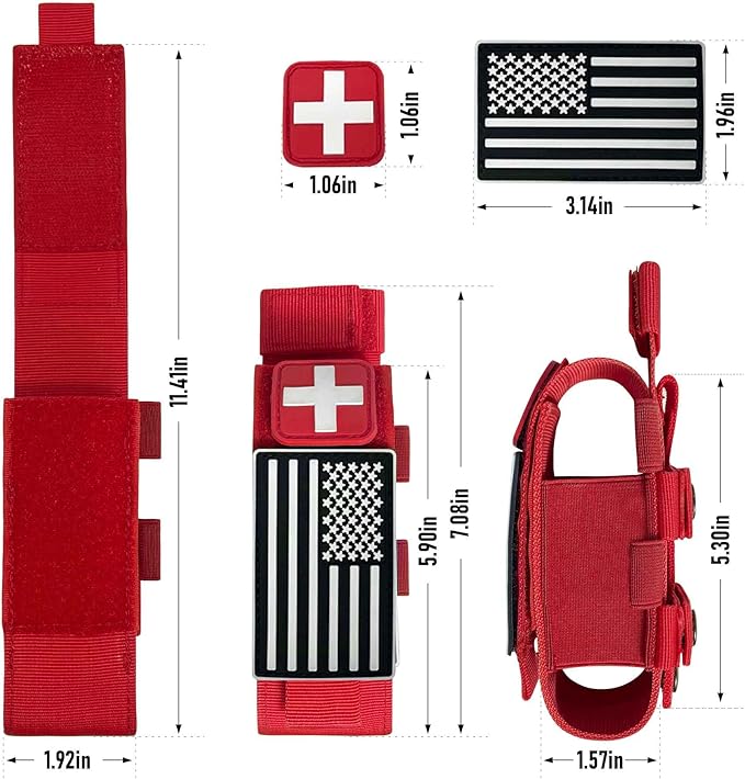 Upgrade 1000D Laser Cut Molle Tourniquet Holder, Heavy Duty Tactical Molle Tourniquet Pouch Holder