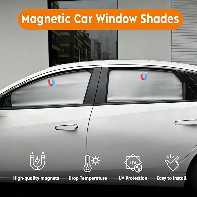 2026 New Upgraded Car Window Shades(4pack),Car Shades for Side Windows (31.5in*19.3in+30.7in*19.7in).Car Window Shade for Baby,Sun Shade Side Window Can Blocks 99.98% UVR