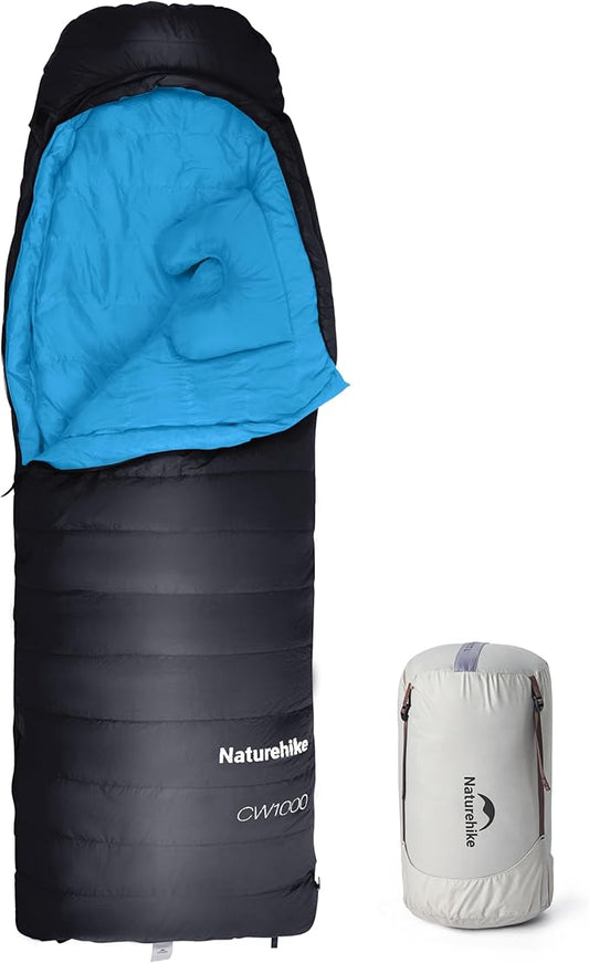 Naturehike 0 Degree Ultralight Down Sleeping Bag for Adults, 650 Fill Power, Backpacking Cold Weather Sleeping Bag with RDS Down, -2℉ / 18℉ Sleeping Bags for Camping, Hiking