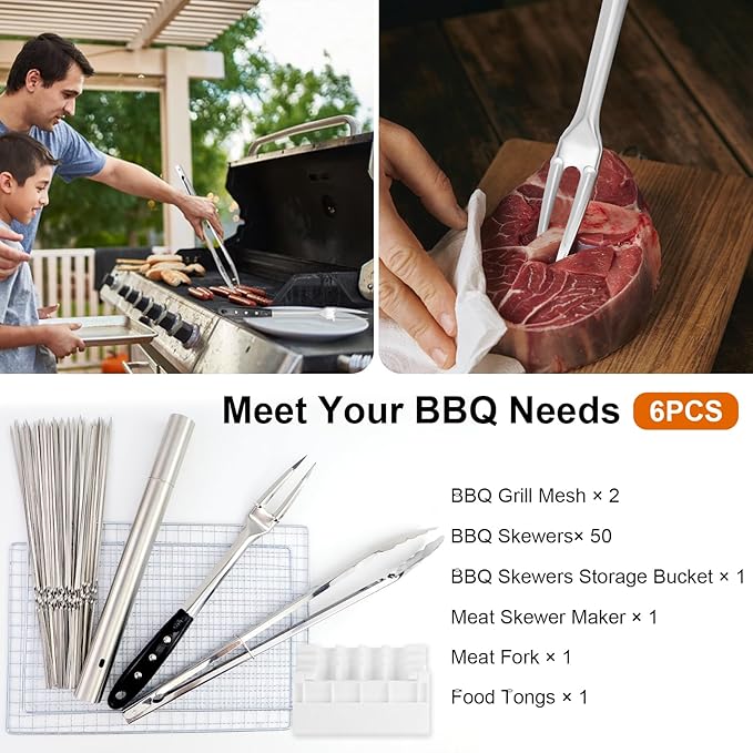 Camping Accessories Kitchen Cooking Utensils Set - Portable Outdoor Camp Cookware Set, Camper Essentials Gear Must Have Supplies for Travel RV BBQ Grill Picnic Hiking