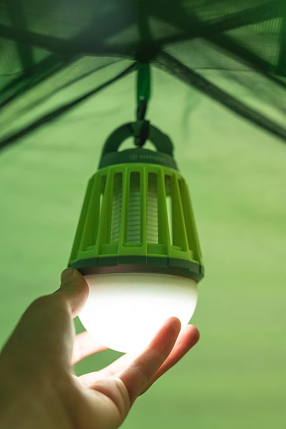 Stansport Insect Zapper & Lantern Combo – 180 Lumen LED Camping Light with 3 Brightness Settings – USB Rechargeable Bug Zapper with 500V Electric Grid – Portable Outdoor Lantern for Tents & Patios