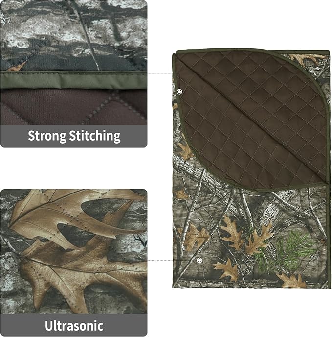 LOOGU Camo Blanket Waterproof Insulation Poncho Liner for Outdoor Camping, Hiking, Hunting, Survival, Backpacking, Picnicking