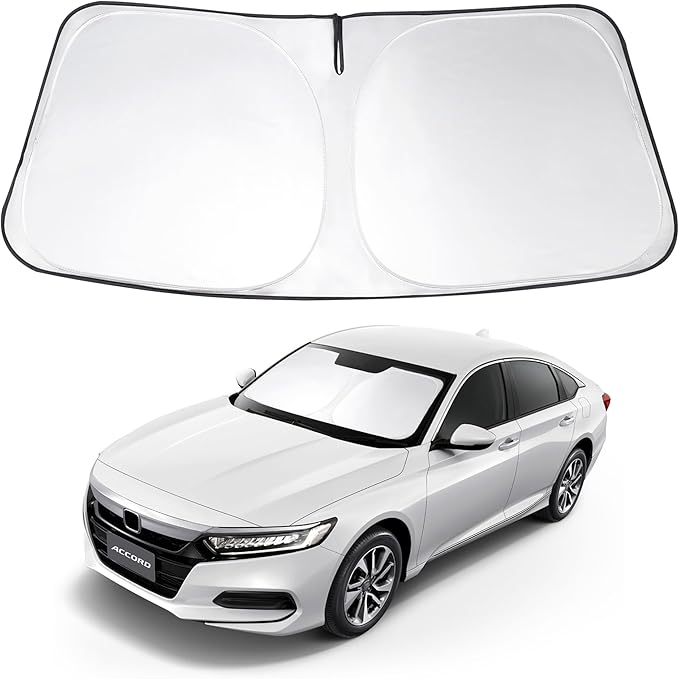 Windshield Sun Shade Custom Fit 2018-2022 Honda Accord Sedan Accessories Window Sunshade Sun Visor Heat Protection Keeps Car Cool