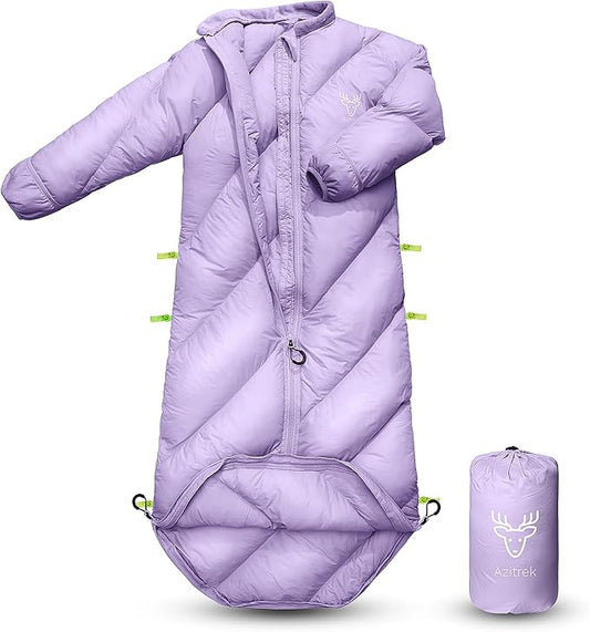 Walkable Toddler Sleeping Bags for Kids, Boys Girls (2T-4T) - Puffy Camping Sleeping Sack for Indoor, Outdoor, Travel, Sleepover, Slumber Party (up to 46 in)- Machine Washable, Lightweight
