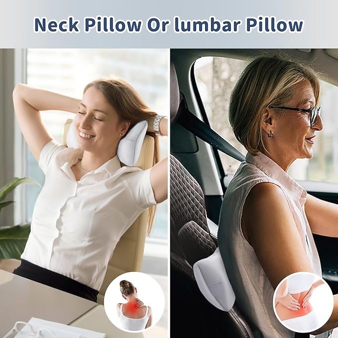 Pro Goleem Small Pillow 11"x7"x2.5" for Kids and Baby Sleeping with Name Tag Mini Tiny Pillow for Camping and Chair Car Air Nap Neck Lumbar Knee Rest Pillows, White