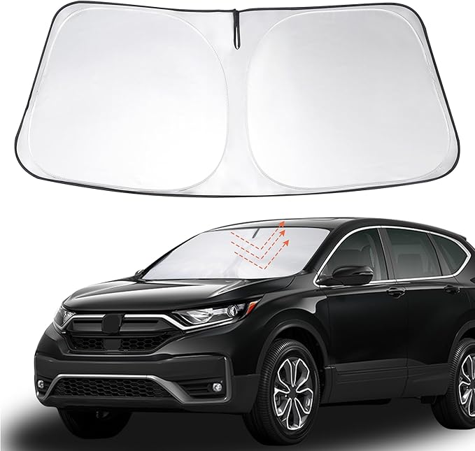 Windshield Sun Shade Custom Fit 2017 2018 2019 2020 2021 2022 Honda CR-V CRV Accessories Foldable Sunshade Sun Blocker Front Window Shades Covers Keep Car Cooler