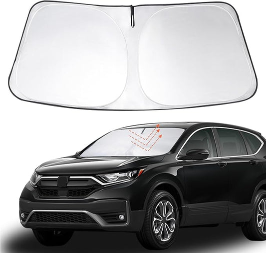 Windshield Sun Shade Custom Fit 2017 2018 2019 2020 2021 2022 Honda CR-V CRV Accessories Foldable Sunshade Sun Blocker Front Window Shades Covers Keep Car Cooler