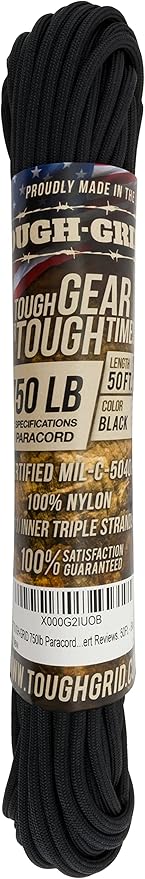 TOUGH-GRID 750 Paracord Military Grade Nylon Rope - Type IV Mil-Spec Made in USA - Tactical Survival Cord