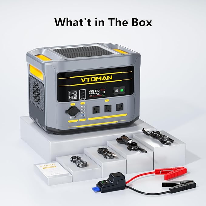 VTOMAN FlashSpeed 2400 Portable Power Station With 400W&200W solar panel, 1408Wh LiFePO4 (LFP) Battery, Full Charge in 58 Min,2400W(Peak 3200W) Solar Generator for Home Backup Power, Camping & RVs