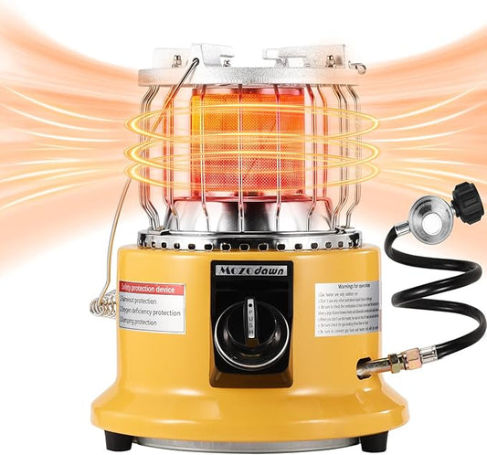 2 in 1 Propane Heater & Stove, 13000 BTU Portable Propane Heater with Handle, Outdoor Heater Gas Stove for Patio, Camping, Tent, Ice Fishing, Garage
