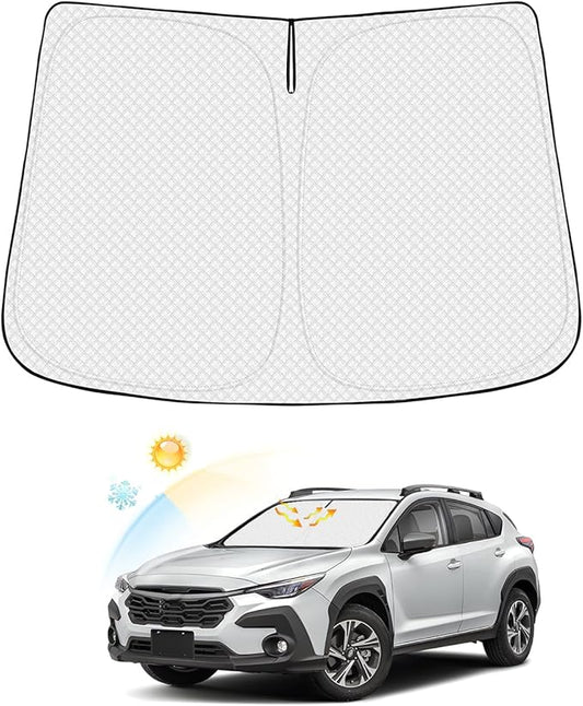 Canvcle Windshield Sun Shade for Subaru Crosstrek 2024 2025 2026 Accessories Thicken 6-Layer Front Window Sunshade Cover Sun Visor Protector Foldable Block UV Rays Keep Vehicle Cool