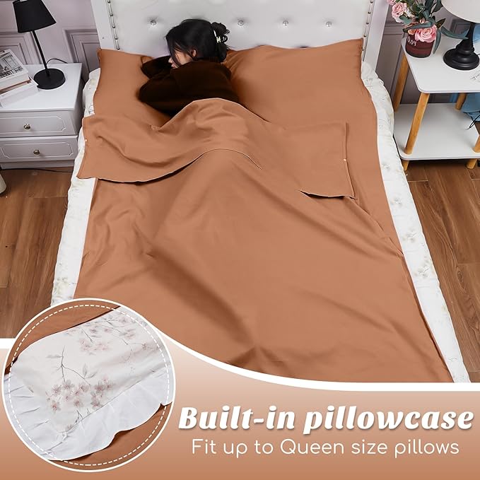 Irenare Self Tan Sleep Sack Reusable Body Self Tanners Lightweight Breathable Tanning Sleeping Sac for Bed Travel Sleeping Bag