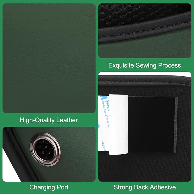 Accmor Universal Car Pocket Organizer - PU Leather Pouch for Seat, Door, Window, Console - Holder for Cards, Trash, Cell Phone, Sunglasses