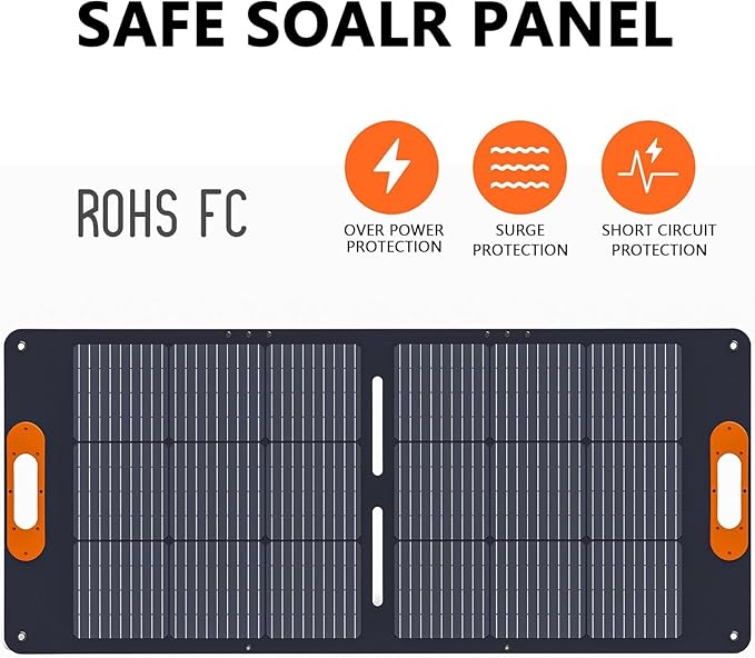 ALLWEI 300W/256Wh LiFePO4 Solar Generator with 100W Solar Panel Included, Portable Power Station with AC Outlet USB Port, Solar Powered Battery Generator for Outdoor Camping, Home Backup, Power Outage