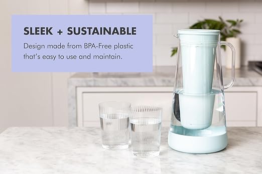 LifeStraw Home – Water Filter Pitcher, 10-Cup, Pebble, BPA Free Designed for Everyday Protection Against Bacteria, parasites, microplastics, Lead, Mercury, PFAS and a Variety of Chemicals