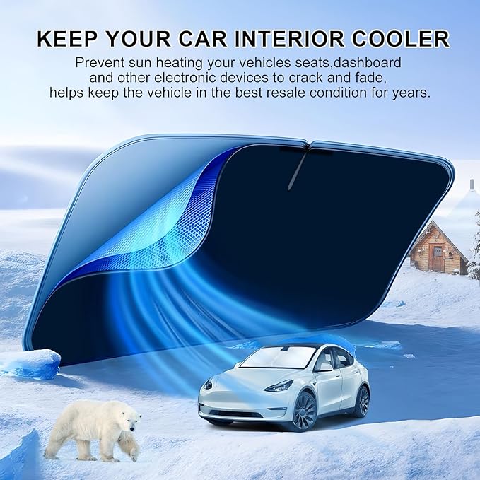 T TGBROS Windshield Sun Shade for Nissan Pathfinder 2022 2023 2024 2025 Car Window Shades Thicken UV Block and Blackout Privacy Foldable Sunshades 8PCS Accessories Keep Cool Sun Visor Covers