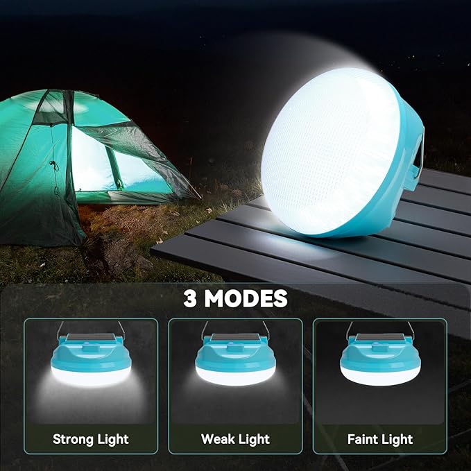 50W Solar Camping Light, Featuring a Type-C Charging Port, 4000mAh Battery, IPX4 Water Resistance, Portable Flashlight, Tent Light, Emergency Light for Power outages, and Outdoor Hanging Light.