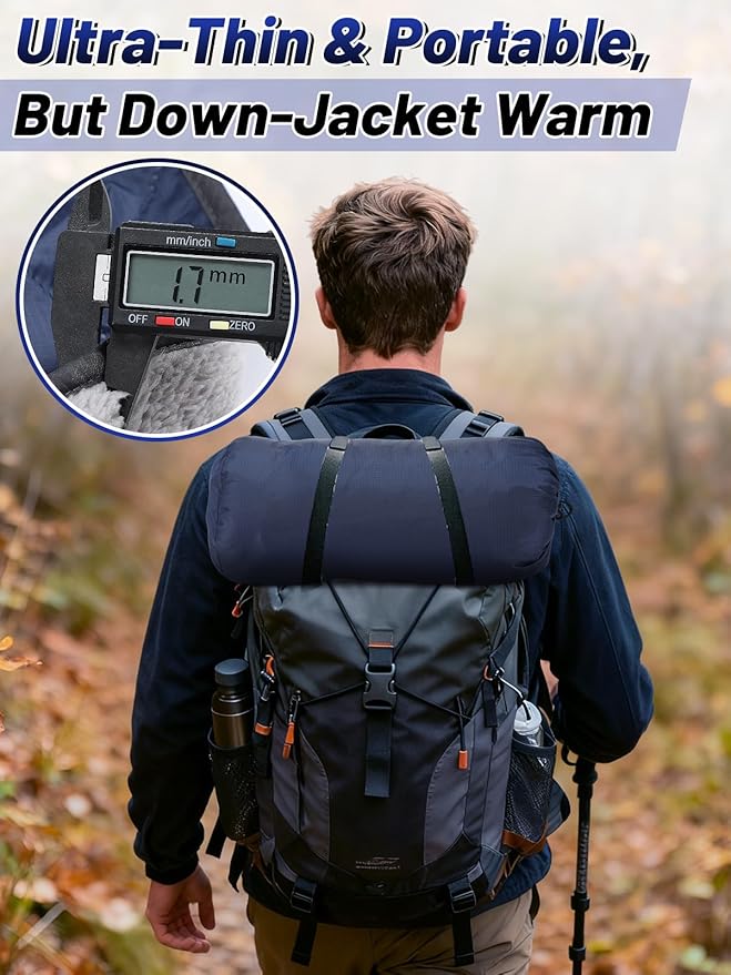 Aulock 55''W x 60''L Warm Outdoor Stadium Blanket Waterproof - Portable & Windproof Navy Blanket with Sherpa Fleece Lining for Camping Winter Cold Weather