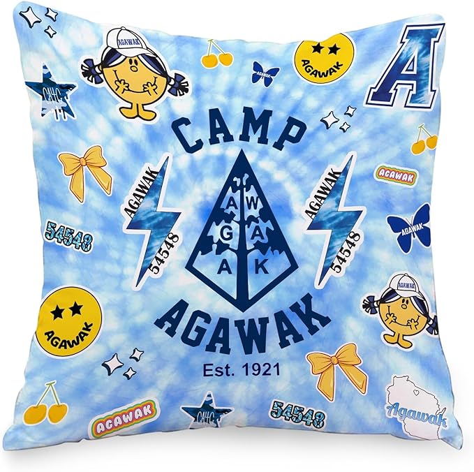 Gilbins Camp Bunk Kids Autograph Pillows A Great Gift for Boys Or Girls (Camp Agawak)