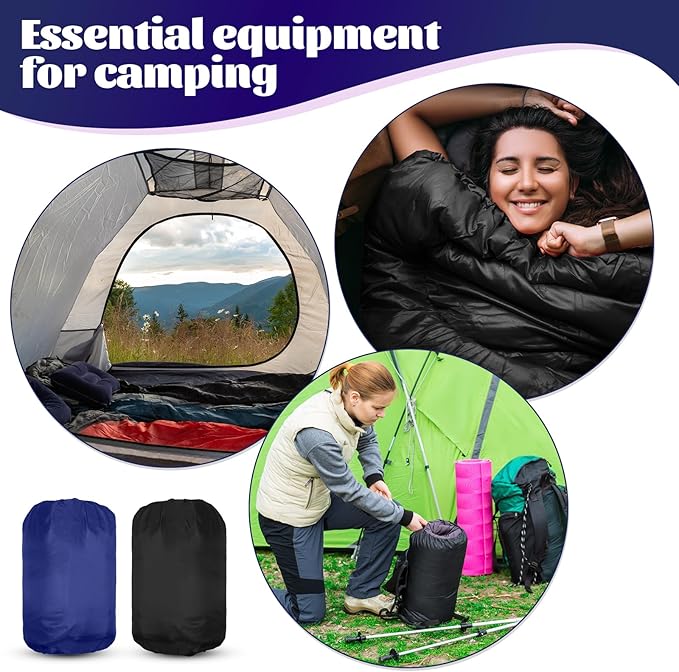 Macarrie 4 Pcs Bulk Sleeping Bags for Adults 0 Degree Waterproof Backpack Bags with Compression Sack for Backpacking, Camping, Hiking, Emergency Shelters