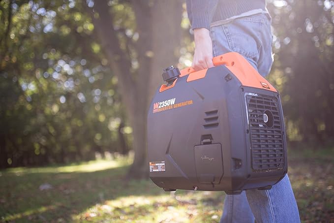 WEN Super Quiet 2350-Watt Portable Inverter Generator with Fuel Shut Off, Gasoline Power, Ultra Lightweight (56235i), Black