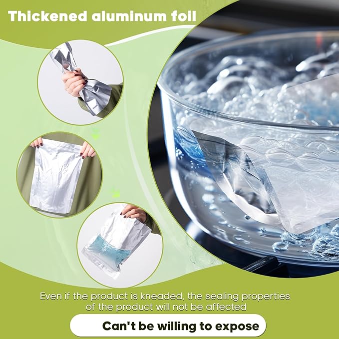 60pcs 1 Quart Mylar Bags for Food Storage - ExtraThick 10 Mil - Smell Proof Mylar bag 1 Quart - Stand-Up Zipper Pouches 7x10 Inch - Small Food Container Sets - Heat Sealable