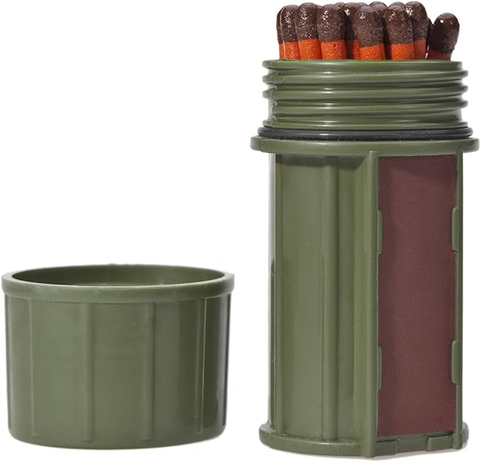UCO Stormproof Match Kit with Waterproof Case, 25 Stormproof Matches and 3 Strikers