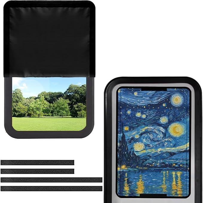 Starry Sky RV Door Window Shade Universal Camper Trailer Blackout Window Cover, RV Window Shade UV Protection Covers for Side Door