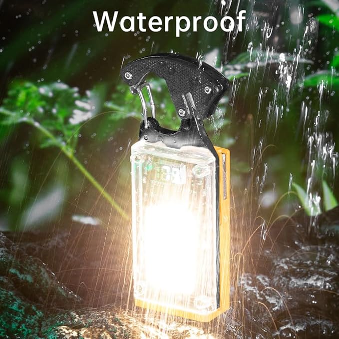 BY-J COB Keychain Work Light, Keychain Light Flashlight, Multi-Function Mini Work Light, 1000 Lumens Rechargeable, 8 Lighting Modes, Fire Starter, Seat Belt Cutter, Screwdriver, Yellow