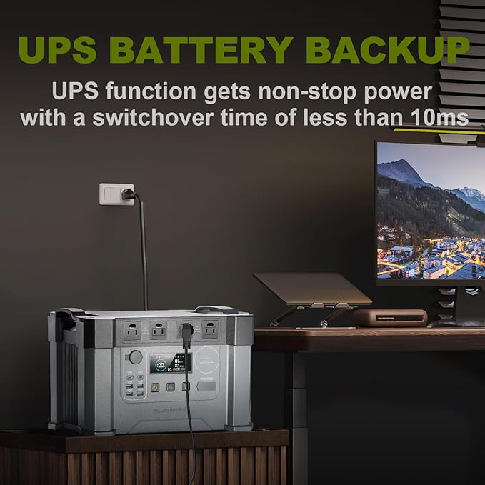 ALLPOWERS S2000 Pro Solar Generator with Panels Included, 2400W MPPT Portable Power Station with Foldable Solar Panel 200W, Solar Backup Power for Van House Outdoor Camping