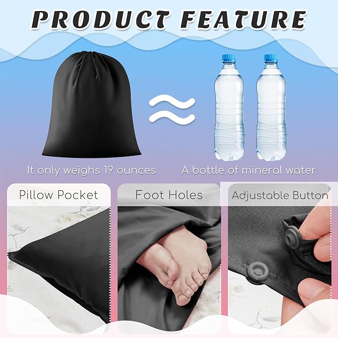 Irenare Self Tan Sleep Sack Reusable Body Self Tanners Lightweight Breathable Tanning Sleeping Sac for Bed Travel Sleeping Bag
