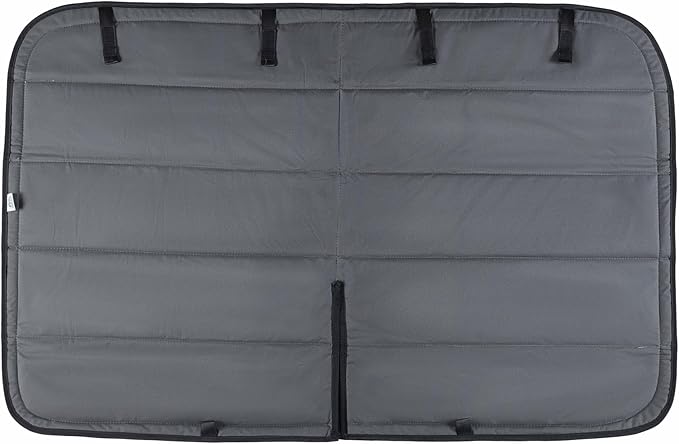 Magnetic Insulated Sliding Door Window Cover for 2015-2026 Ford Transit Medium and High Roof Vans with NO Plastic Trim, Blackout Privacy Sun Shades for Stealth Camping – Dark Gray