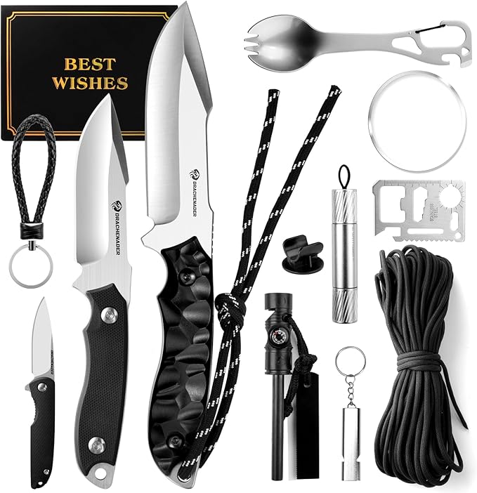 DRACHENADER Outdoor Gifts for Men – Survival Kit & Emergency Gear & Cool Gadgets for Hiking, Camping & Adventure for Husband, Dad, Son
