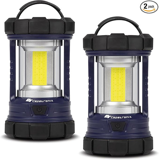Camping Lantern, 3200LM LED Lanterns for Power Outages, 4600mAh Phone Charger & Rechargeable Lantern, 5 Light Modes Camping Lights & Lanterns for Hurricane/Emergency, Camping Accessories-2 Pcs