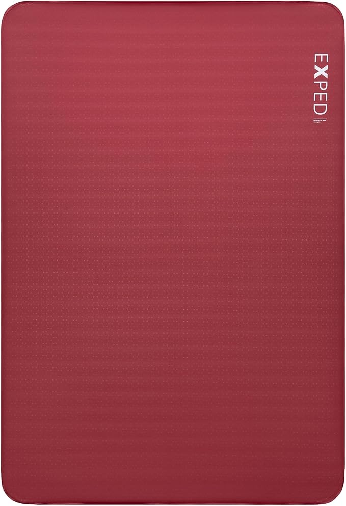 Exped MegaMat Max Duo Long Wide Plus - Self Inflating Plush Sleeping Mat, 6” Foam Pad, Pump Included