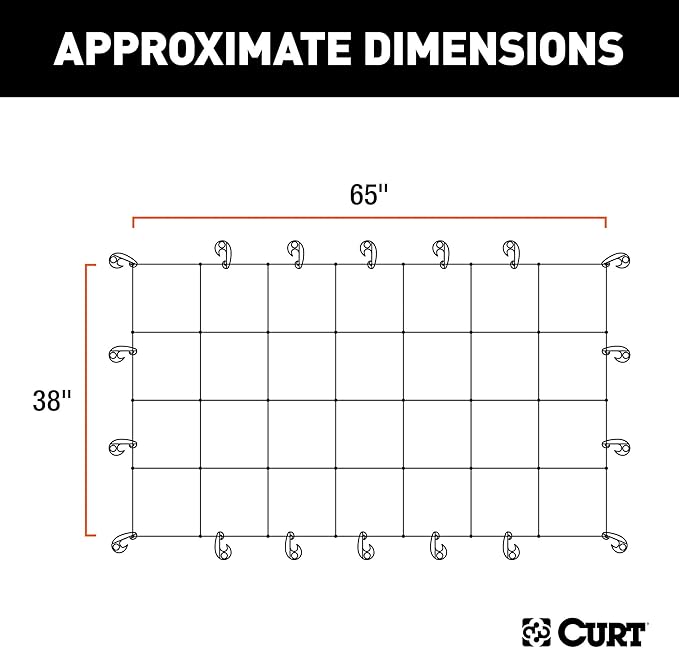 Curt 18201 Extended Roof Rack Cargo Net