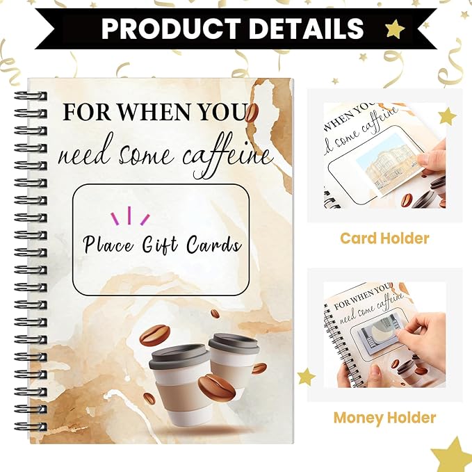 Zhanmai College Gift Card Book 7 x 5 Inch Graduation Gift Card Book 2026 College Survival Booklet Organizer Leaving Home High University School Birthday Care Package Cash Holder(Black Gold)
