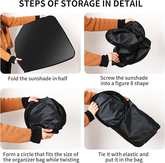 Double Thickened Vehicle Windshield Shade, Sun UV Blocker Cover for Front Window, Baby Sunshade Heat Reflector in Car, Car Shield Accessories Interior for Women, Essentials Sun Visor Extender